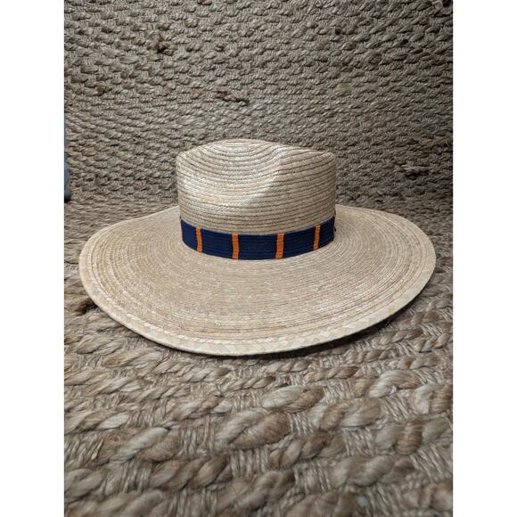 Sunshine Tienda Navy and Orange Palm Sun Hat Handmade Size XXS Auburn GameDay main image 11